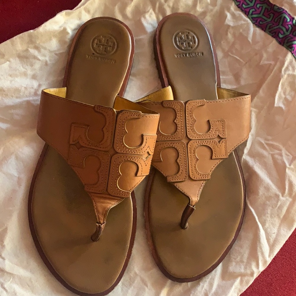 Royal tan/Marigold Jamie full thong sandal
